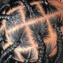 French braids in front weave install in back