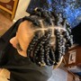 2-4 Cornrows W/added hair