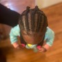 Kid's Box Braids with added hair