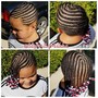 Kids 10-12 Natural Braided Style w/ Beads