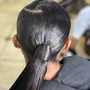 Sleek ponytail