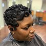 Updo( relaxed hair)