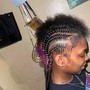 6 Stitch Braids Into A Bun