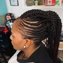 Adult small knotless braids