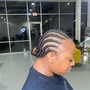 12 medium Cornrows/feed ins