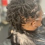 Loc Retwist Ear to Neck