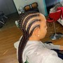 Small freestyle stitch braids