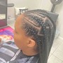 Half up Half down w/ Knotless Braids (Fulani)