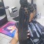 Half up Half down w/ Knotless Braids (Fulani)