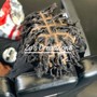 Loc Maintenance High Top Fade ( Retwist no Style) Back Length