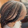 Kid's braid style with weave