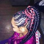 Kid's braid style with weave