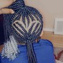 Kid's braid style with weave