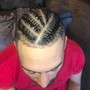 basic Cornrows (3-5 braids)