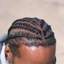 basic Cornrows (3-5 braids)