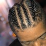 basic Cornrows (3-5 braids)