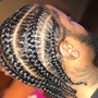 2 cornrow braids(under cut only)