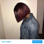 Quickweave sidepart BluntCut Bob