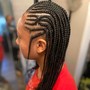 Cornrows with weave