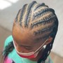 Cornrows with weave