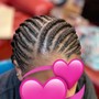 Straight  Back Feed-in Braids ($80-$120) (1-18 braids)Hair Included