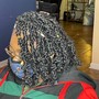 Mid-back butterfly locs