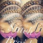 Sleek braided ponytail or bun