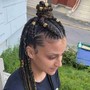 Fulani/tribal Cornrow front/ large or medium boxbraid or knotless