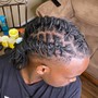 Kid loc wash,retwist,and style