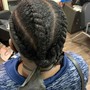 Feed-In Cornrow Braids 8-10 braids