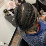 Cornrows/no added hair/Foundation/Wig Cornrows