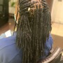 Palm roll Retwist two strand mid back