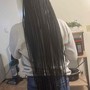 Human hair smedium knotless