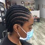 Medium Updo cornrows