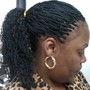 Braid down for sew-in or crochet.