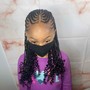 Half cornrow / half weave