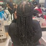 Large midback box braids