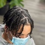 Men's Twists or Box Braids (Partial Head)