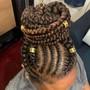 Twists updo with extensions added