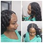 Flat Iron relaxed hair style