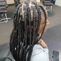 2 feed-in Braids w flat iron