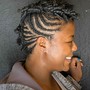 Natural updo Perm Rods