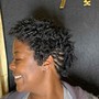 Natural updo Perm Rods