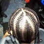 Fulani/tribal Cornrow front/ large or medium boxbraid or knotless