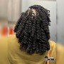 Full Service w/ CURLS (perm rods or pipecleaner install)