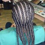 Stitch braids waist length