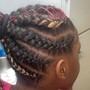 Kids ponytail French Braids small