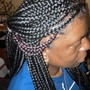 Tribal Braids / half braids half weave