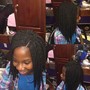 Medium  midback Box Braids