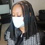 Medium Knotless Braids with French Curls